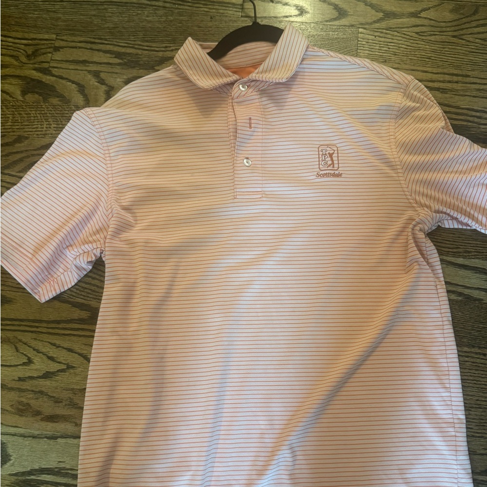 Men's Orange Striped Shirt